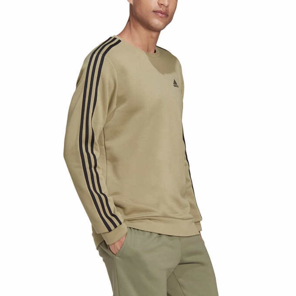 GREEN  NWT Men Crewneck Sweater Sweatshirt Adidas - Picture 4 of 9